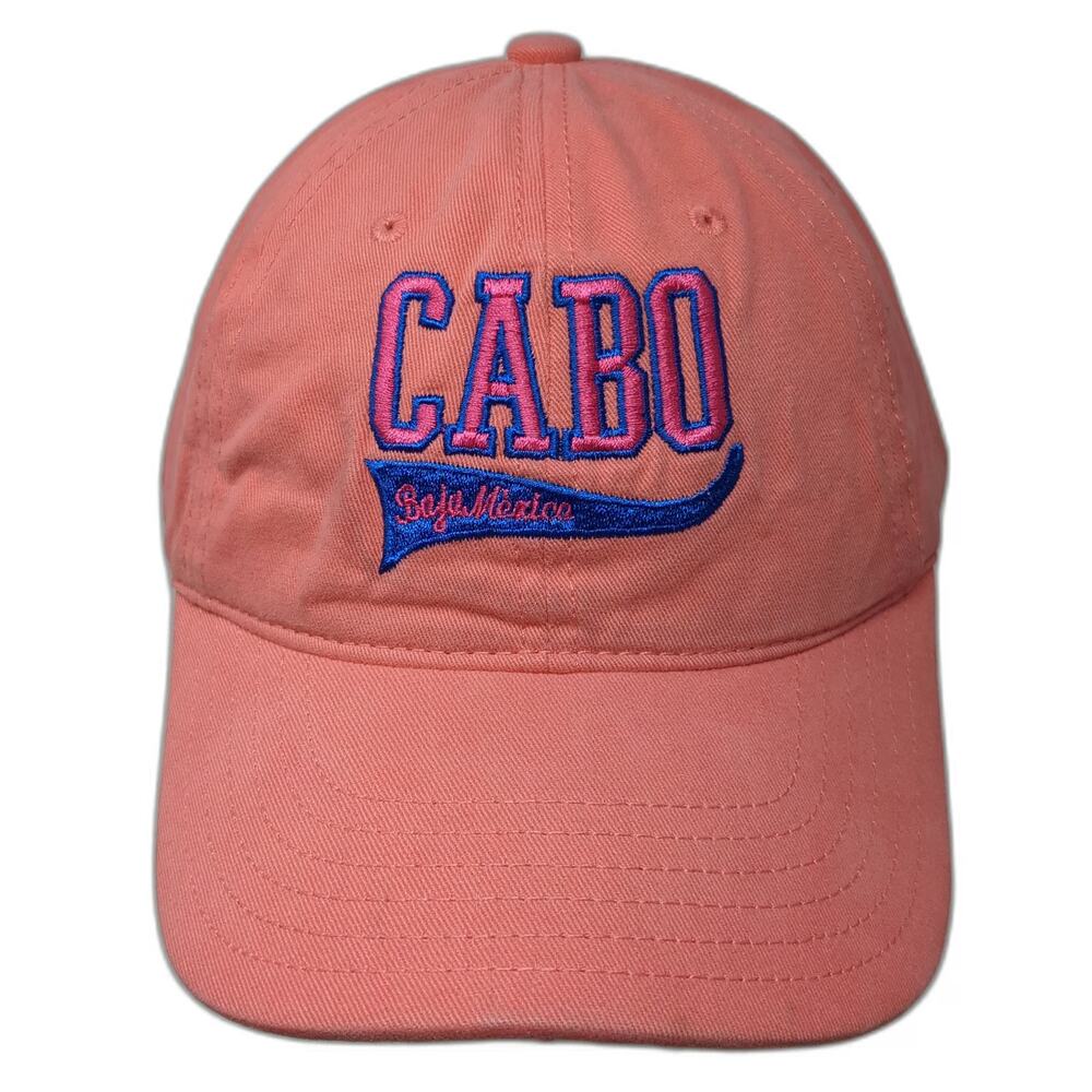 Explosion Caps Cabo Baja Mexico Pink Baseball Cap Hat One Size Slideback Cotton